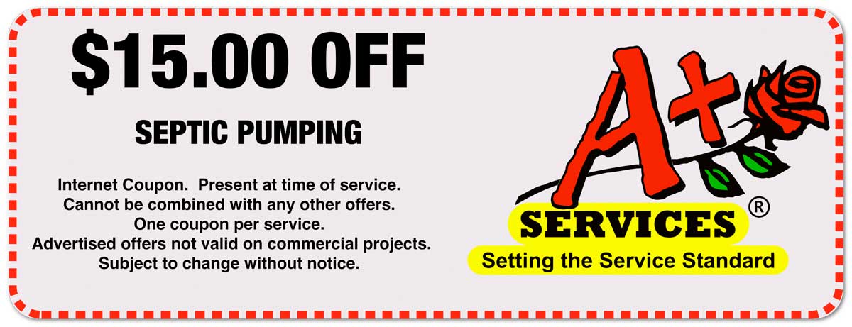 15% offer on Septic Pumping
